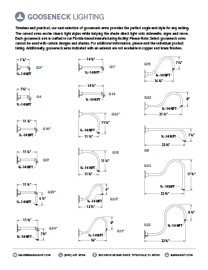 Gooseneck Specs