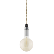 Indy Porcelain Socket Pendant, TPT-Putty Cotton Twist Cord, 40W G30 Thread Edison Light Bulb (Not Included)