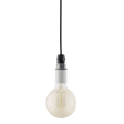 Indy Porcelain Socket Pendant, SBK-Standard Black Cord, 40W G30 Thread Edison Light Bulb (Not Included)