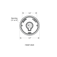 Heavy Duty Stem Mount Canopy Dimensions (Front View)