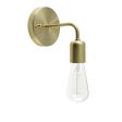Downtown Minimalist Sconce, 997-Natural Raw Brass, 1910 Era 40w Edison-Style Bulb