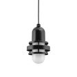 Brewster LED Pendant Light, 106-Matte Black, FST-Frosted Glass, SBK-Standard Black Cord