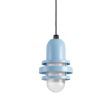Brewster LED Pendant Light, 715-Delphite, RIB-Ribbed Glass, CSBW-Black & White Cloth Cord