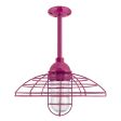 16" Blue Collar LED, 490-Magenta, RIB-Ribbed Glass