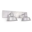 Austin Double Straight Arm Vanity Light, 975-Galvanized