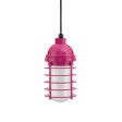 Static Ring LED Pendant, 490-Magenta, FST-Frosted Glass, CSB-Black Cloth Cord