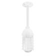 Static Ring LED Stem Mount, 200-White, RIB-Ribbed Glass
