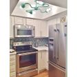 Orbiter 4-Light Chandelier, 311-Jadite, CGG-Standard Cast Guard | Photo Courtesy of Customer