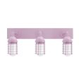 Static Ring Triple Vanity Light, Straight Arm Mounting, 790-Lavender, FST-Frosted Glass