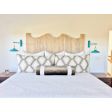 Sinclair Swing Arm Sconce, 390-Teal, Brass Socket with Knob Switch, Arm in 390-Teal, CSGW-Gold and White Cloth Cord | Customer Submission