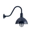 12" Wilcox, 705-Navy, CGG-Standard Cast Guard, RIB-Ribbed Glass, G11 Gooseneck Arm