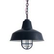 12" Avalon, 705-Navy, CGG-Standard Cast Guard, RIB-Ribbed Glass, CRZ-Red Chevron Cord