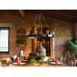 Maven Rope Chandelier, 600-Bronze, Brown Jute Rope | Casa Feliz Historic Home Museum, Winter Park, FL