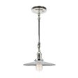 10" Conoco Stem & Loop, 975-Galvanized, NS-Nickel with No Switch, Black Cotton Twist Cord, Nostalgic Edison-Style Victorian 40 Watt Light Bulb
