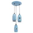 Mig Multi-Light Pendant, 765-Porcelain Delphite, CMG-Grey Cloth Cord