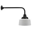 Drum Gooseneck, 100-Black, Opaque Glass, Seven Painted Band, 100-Black, G8 Gooseneck Arm, 100-Black