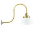 Drum Gooseneck, 997-Natural Raw Brass, Opaque Glass, No Painted Band, G32 Gooseneck Arm, 997-Natural Raw Brass