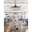 14" Shade in 105-Textured Black, Oak Wood, SBK-Standard Black Cord