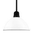 20" Kickoff, 250-Porcelain White, Heat Sink in 150-Black, Mounting in 150-Black