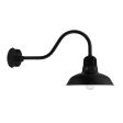16" Gridiron, 100-Black, Heat Sink in 100-Black, G22 Gooseneck Arm in 100-Black, RIB-Ribbed Glass