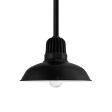 16" Gridiron, 100-Black, Heat Sink in 100-Black, Mounting in 100-Black, RIB-Ribbed Glass