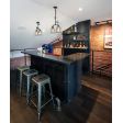 Edward Machine Age Chandelier, Wire Cages, 1910 Era 60W Edison Bulb | Photo Courtesy of Rock Creek Builders