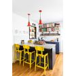 Canal Street SoHo Pendant, 420-Orange (Also pictured in background: Barn Light Mini Artesia Wall Sconce) | Photo Courtesy of Workroom Design Studio and Lynn Graves Photography