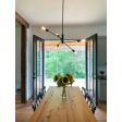 Downtown Minimalist 5-Light Chandelier, 105-Textured Black, 36in Stem, 1910 Era 40W Edison Bulbs | Photo Courtesy of Stephanie Peyton (@springofmint)
