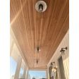 12” Marathon, 150-Black, Flush Mount, Standard Canopy, Cast Guard & Frosted Glass, Cast Guard in 150-Black | Photo Courtesy of Homeowner