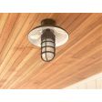 12” Marathon, 150-Black, Flush Mount, Standard Canopy, Cast Guard & Frosted Glass, Cast Guard in 150-Black | Photo Courtesy of Homeowner
