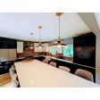 14" Shade in 705-Navy, Ash Wood, Grey Cloth Cord, Ash Canopy | Photo Courtesy of Homeowner