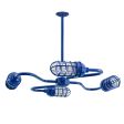 Orbiter 4-Light Chandelier, 700-Royal Blue, CGG-Standard Cast Guard, CLR-Clear Glass