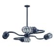 Orbiter 4-Light Chandelier, 705-Navy, CGG-Standard Cast Guard, CLR-Clear Glass