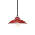 10" Sinclair, 400-Barn Red, CSB-Black Cloth Cord, Nostalgic Edison-Style Victorian 40 Watt Light Bulb
