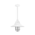 12" Cleveland LED, 200-White, CGG-Standard Cast Guard, 975-Galvanized, RIB-Ribbed Glass