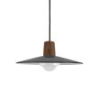 12" Conoco LED, 805-Charcoal Granite, Walnut Wood, CSB-Black Cloth Cord, Dome Lens