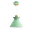 14" Manhattan LED, 311-Jadite, Maple Wood, CSW-White Cloth Cord, Decorative Wood Canopy Cover