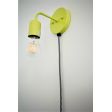 Downtown Minimalist Plug In Wall Sconce, 388-Chartruese, Cotton Black & White Cord, Globe LED Tala Lamp | Customer Submission