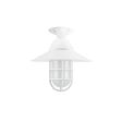 12" Syracuse, 200-White, CGG-Standard Cast Guard, FST-Frosted Glass
