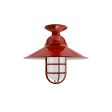14" Syracuse, 400-Barn Red, CGG-Standard Cast Guard, FST-Frosted Glass