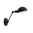 Parabolic Wall Sconce, 100-Black, Extended Arm