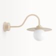 16" Cassidy LED Globe Gooseneck Light, 630-Beige, G22 Gooseneck Arm, Decorative Backing Plate & Hex Cover