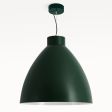 Oxford LED Studio Pendant Light, 300-Dark Green, Standard Black Cord