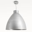 Oxford LED Studio Pendant Light, 975-Galvanized, Silver Cloth Cord