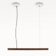 35" Suora, Walnut Wood, Dual Canopy, 206-Matte White