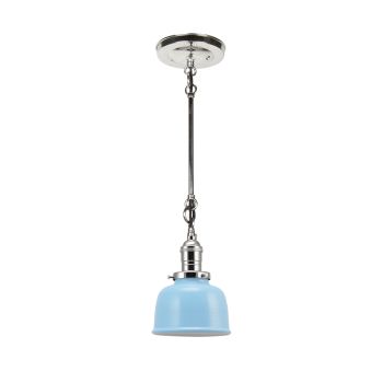 Fargo Stem & Loop Pendant, 715-Delphite, 12" Stem, Black Cotton Twist Cord, NS-Nickel with No Switch