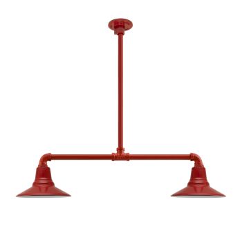 Aero 2-Light, 400-Barn Red, 12" Arms, Heavy Duty Canopy