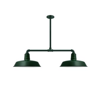 The Original™ 2-Light, 300-Dark Green, 12" Arms, 18" Stem