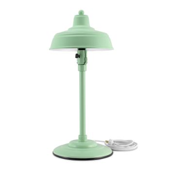 Bomber Retro Desk Lamp, 11” Shade, 311-Jadite, 12" Stem, Standard White Cord