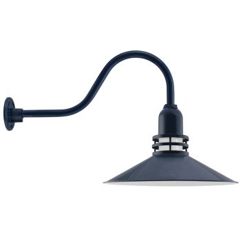18" Cherokee, 705-Navy, FST-Frosted Glass, G22 Gooseneck Arm